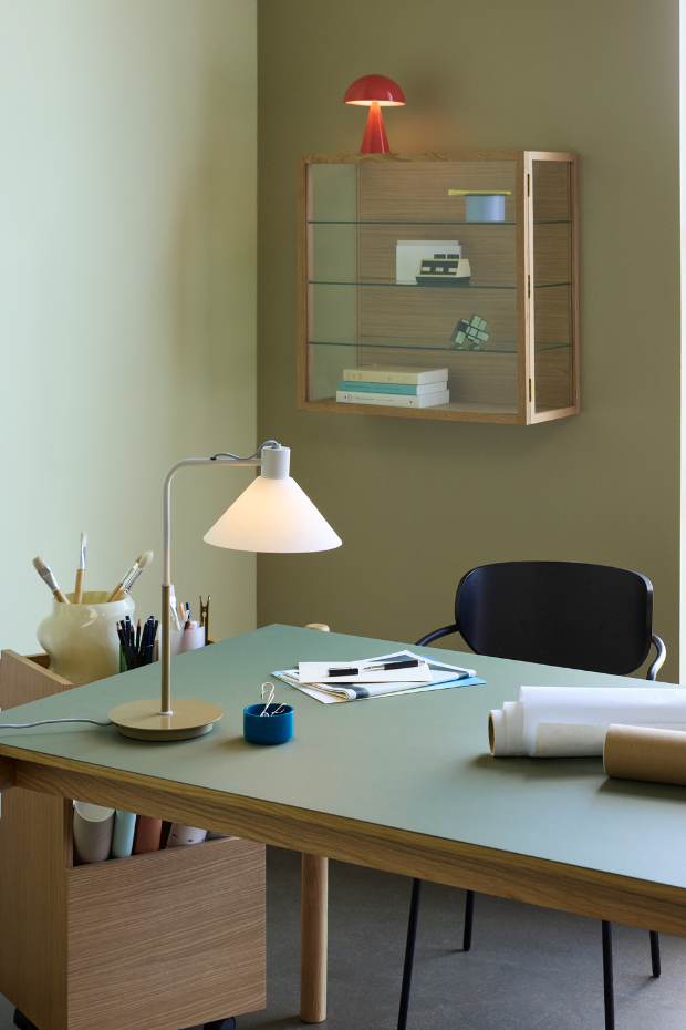 Lampe de table en fer et verre SPOT