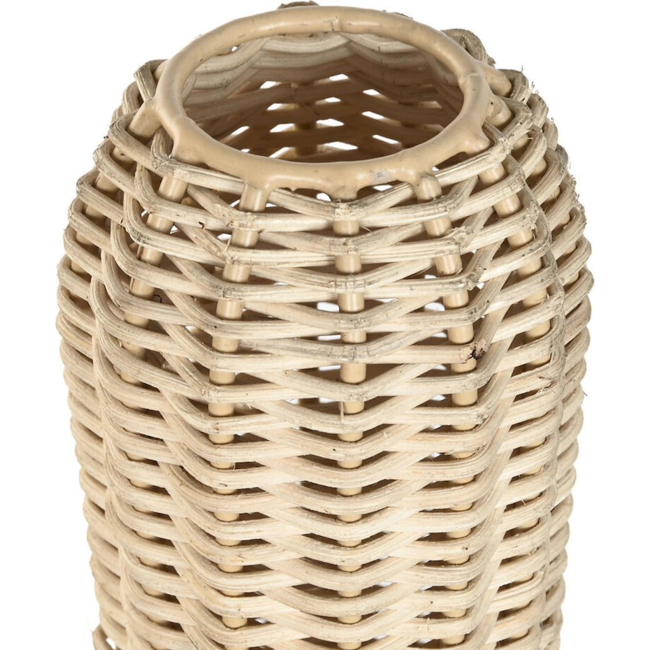 Lampadaire en rotin et fer style organique Tropical