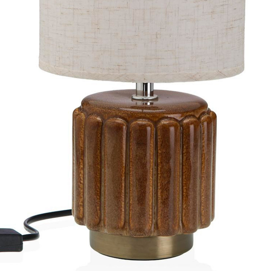 Lampe à poser en céramique marron 15x15x28cm