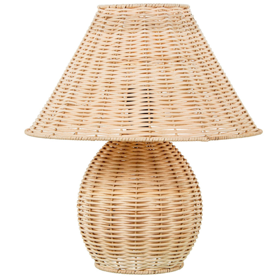 Lampe à poser en rotin tressé 35x35x40cm