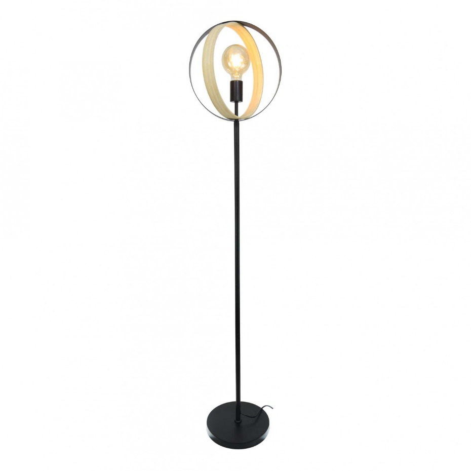 Lampadaire en bambou et métal, ARABEL