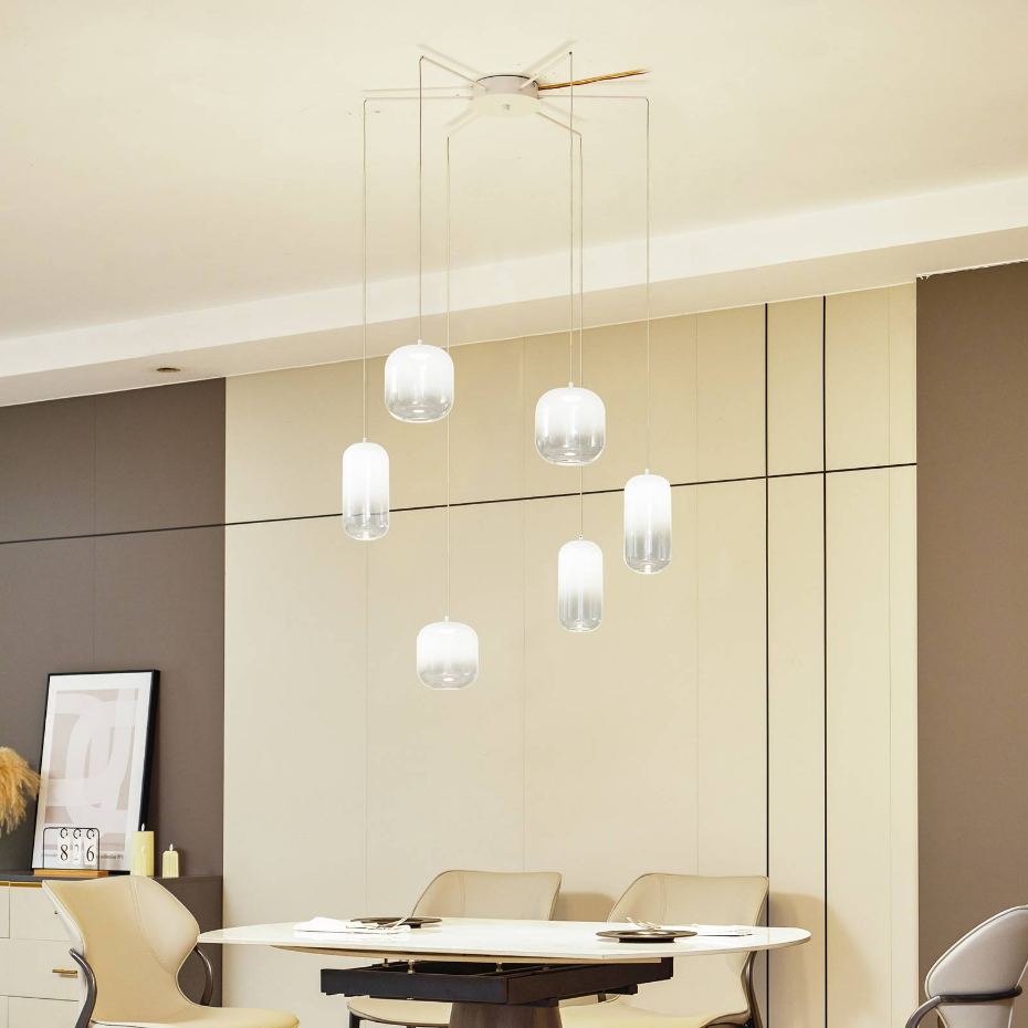 Suspension en verre moderneLED, Avelina
