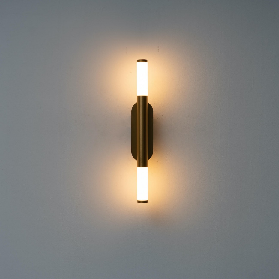 Applique dorée LED verticale - BARLETTA
