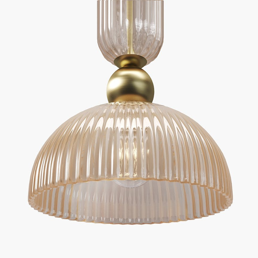 Suspension design coupole en verre SOLANA