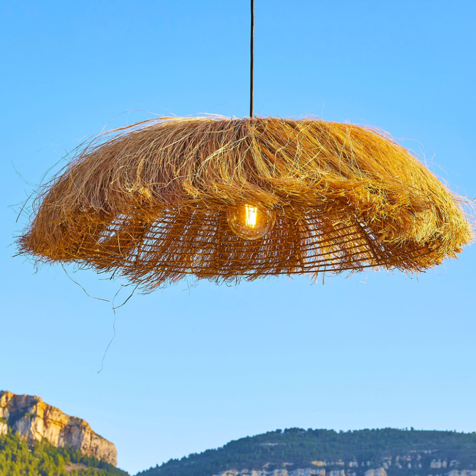 Suspension HAVANA Extérieure Herbe Marine et Jute D75cm