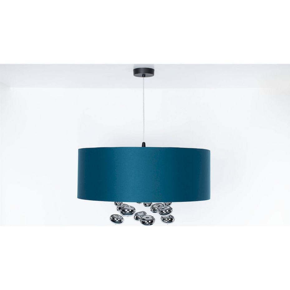 Suspension ronde en tissu avec boules décoratives Bubble Light