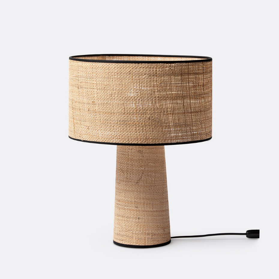Lampe à poser en raphia, Dolkie