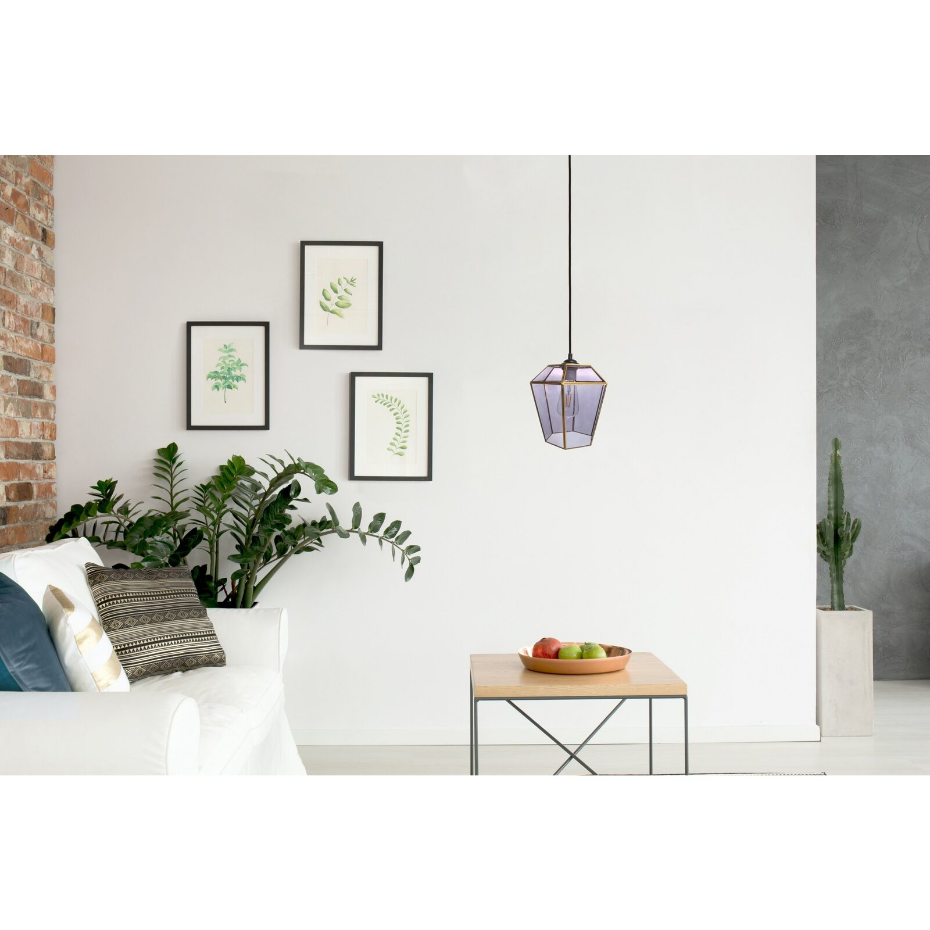 Lampe suspendue en verre Terias