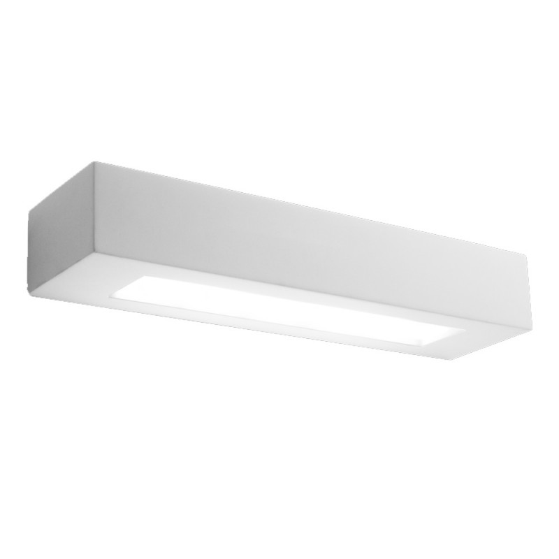 Applique Rectangulaire Haut Et Bas En Plâtre Blanc Jess