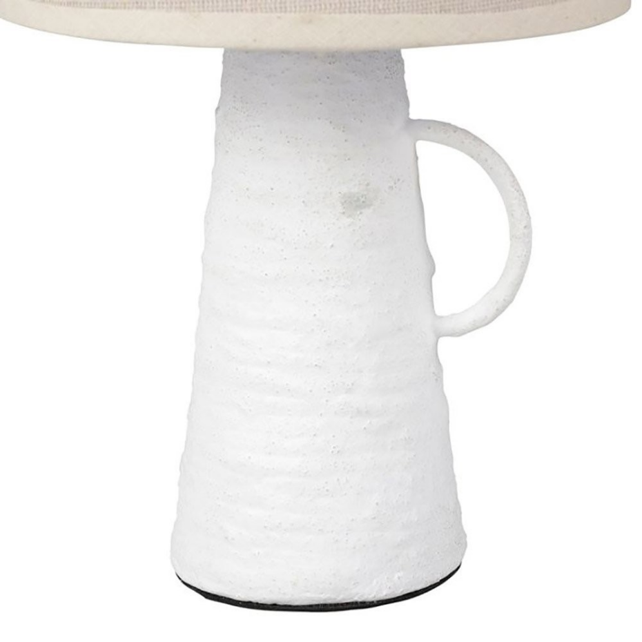 Lampe Amphore Métal Abisko Blanche Beige
