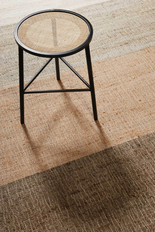 Tapis jute à rayures rectangulaire ,  VITO
