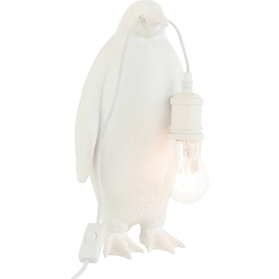 Lampe décorative pingouin en résine format organique