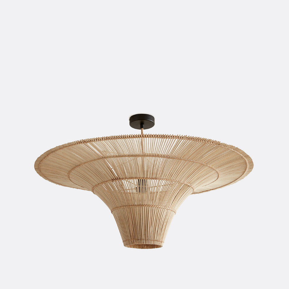 Suspension/plafonnier en rotin Ø80 cm, Junita