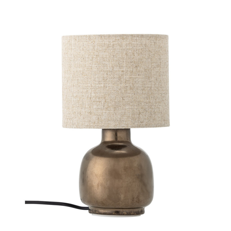 Petite lampe de table lin grès  AGNI