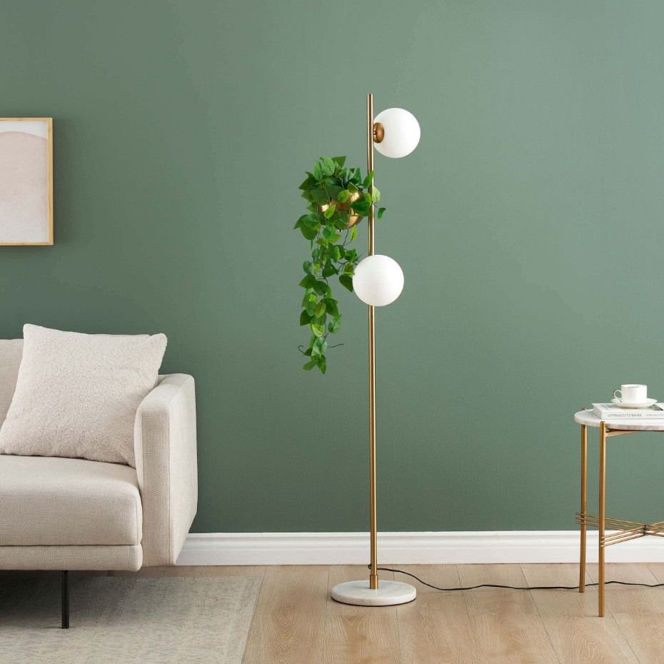 Lampadaire à support pour plante - ORTENSIA