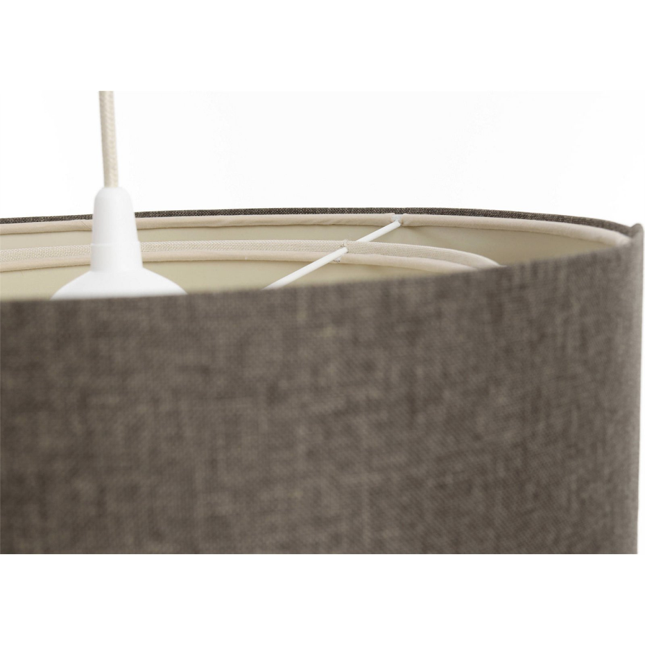 Suspension en tissu et rotin ronde Boho Elegant