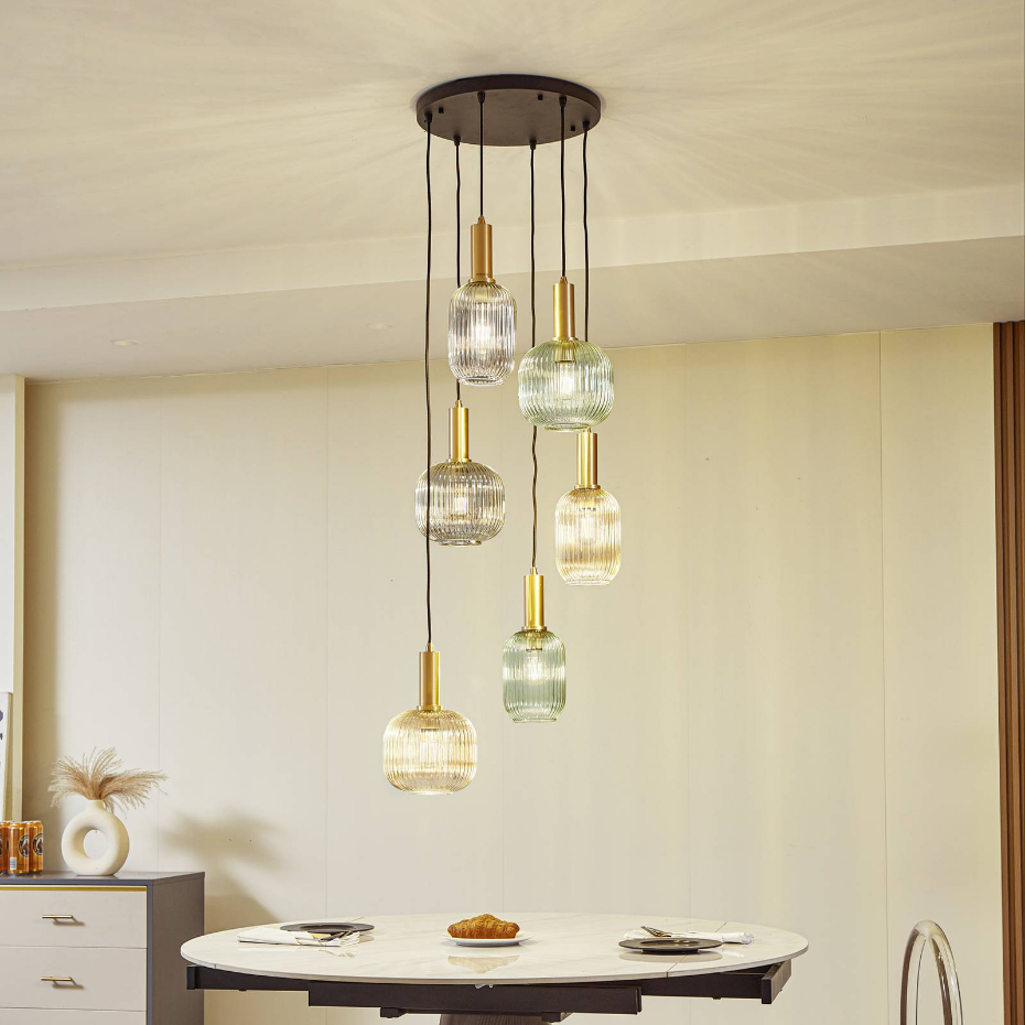 Suspension en verre vintage, Doroteo