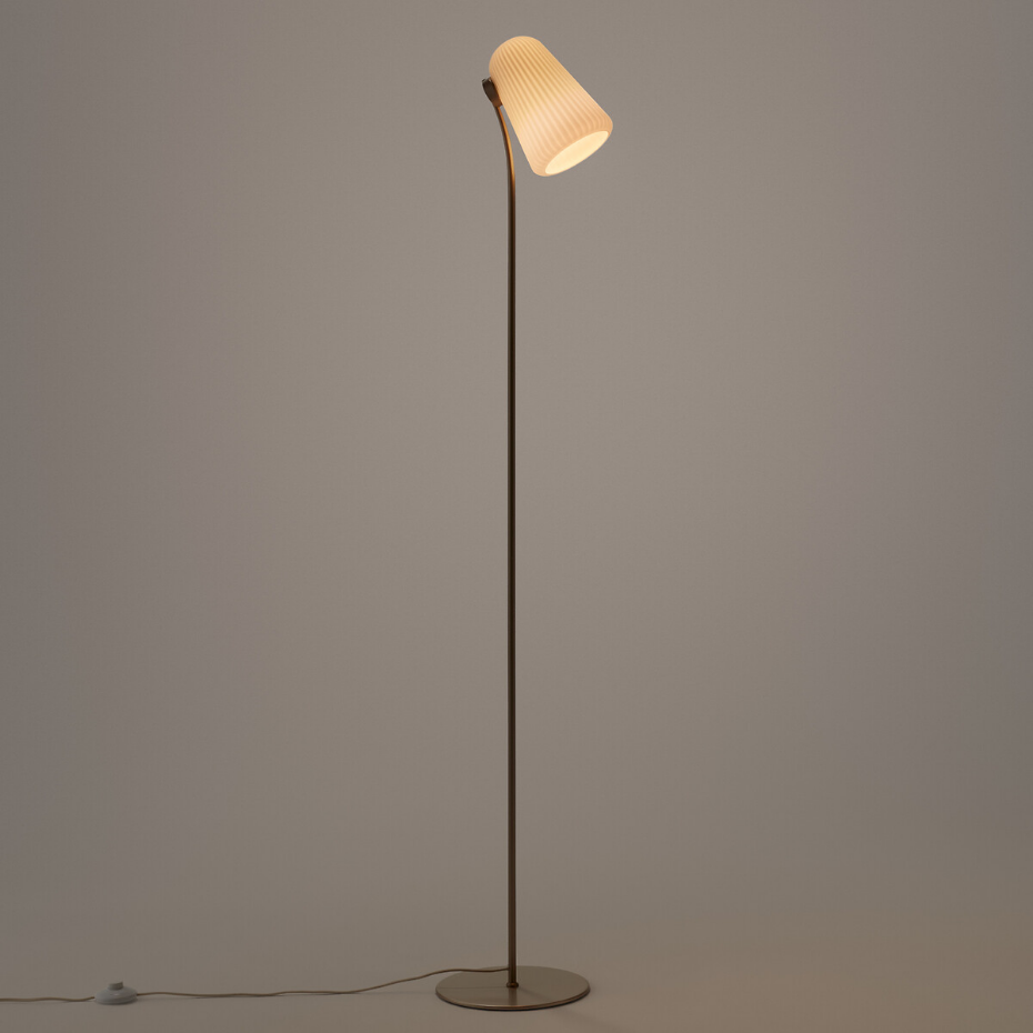 Lampadaire métal fer et verre, Fosca