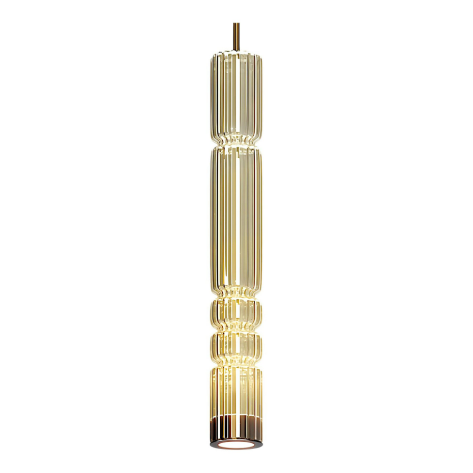 Suspension LED, tube en verre SOLANA