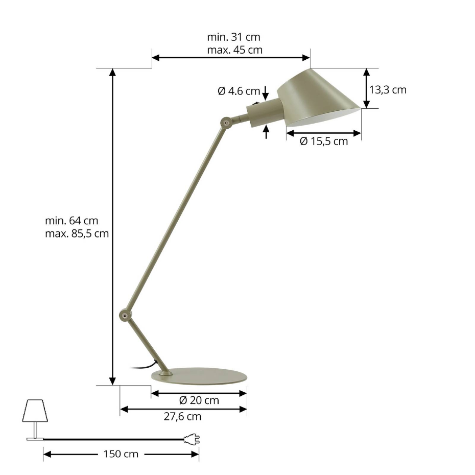 Lampe à poser en métal moderne, Corali