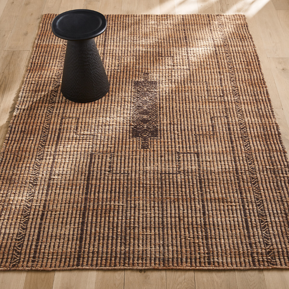 Tapis natte tissé jute et coton, Jutiss