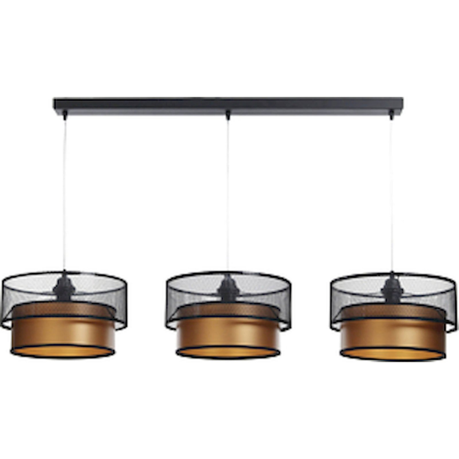 Suspension rectangulaire en PVC effet cuivre filet  Duo ellegant