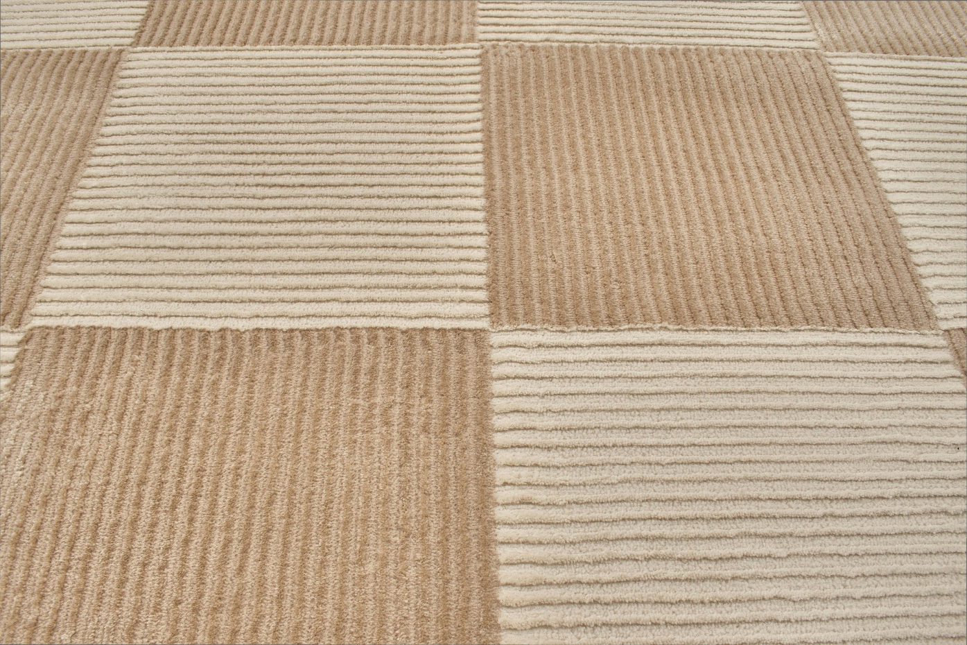Tapis de salon damier bicolore BIANCA