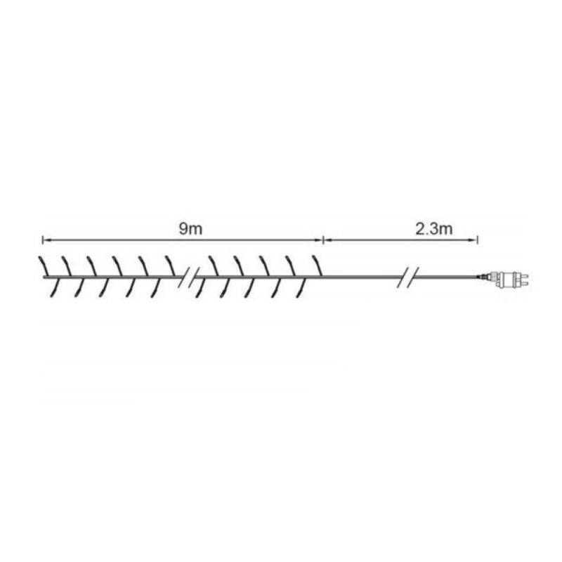 Guirlande Led Grappe 9m Animee Blanc Chaud Tres Lumineuse