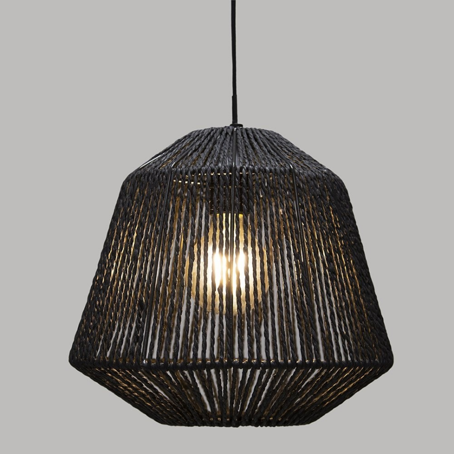 Suspension Corde Etnik Jily Noir D29
