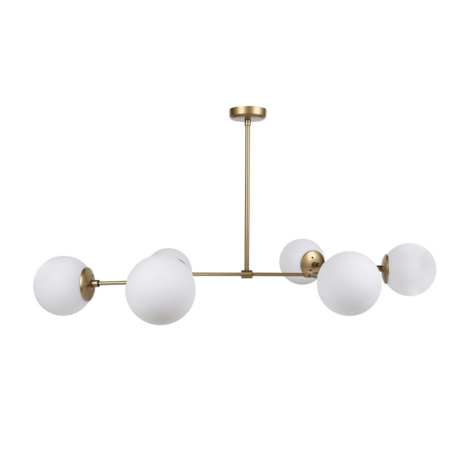 Suspension design 6 globes en verre SIERRE