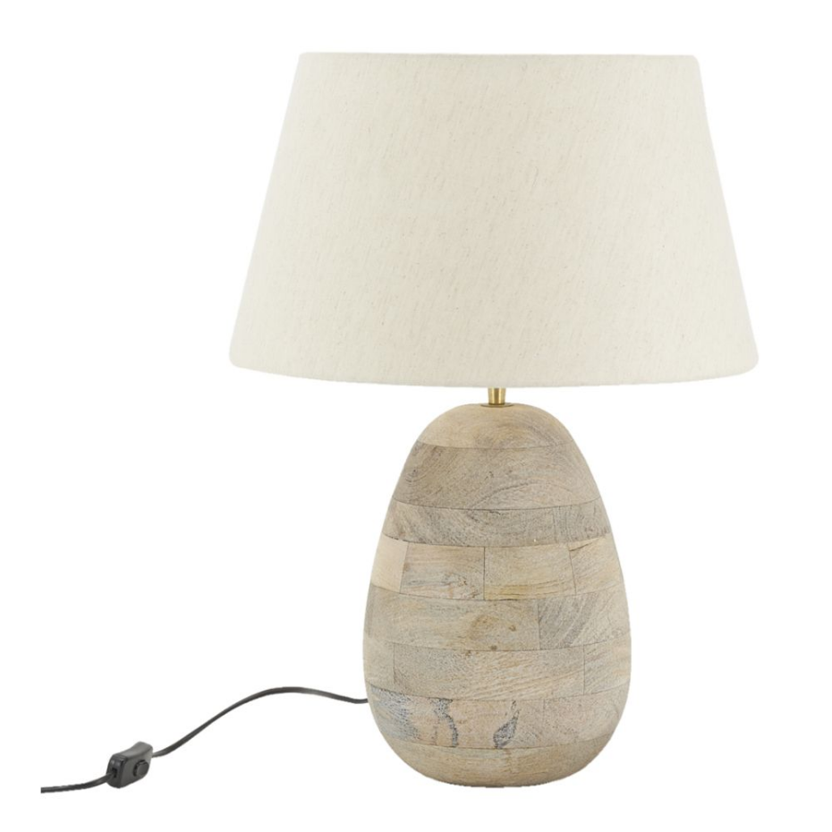 Pied de lampe ovale en manguier