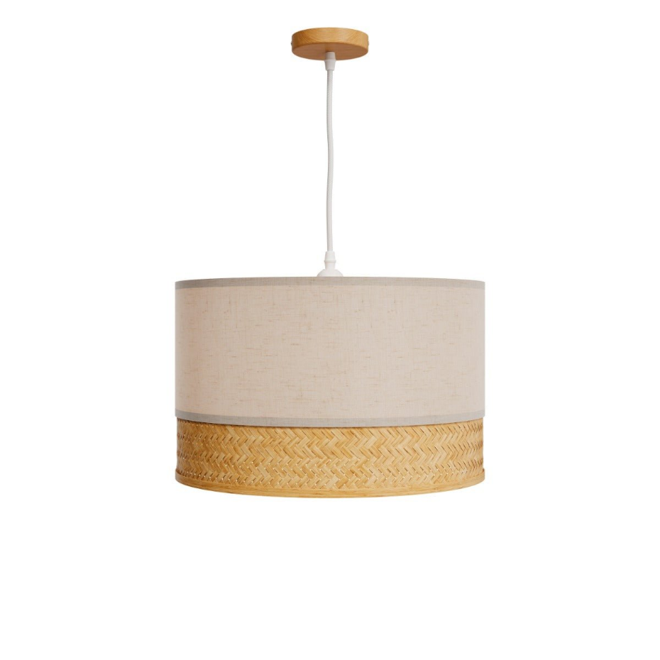 Suspension en bambou, papier et métal D40 cm - BAIKAL