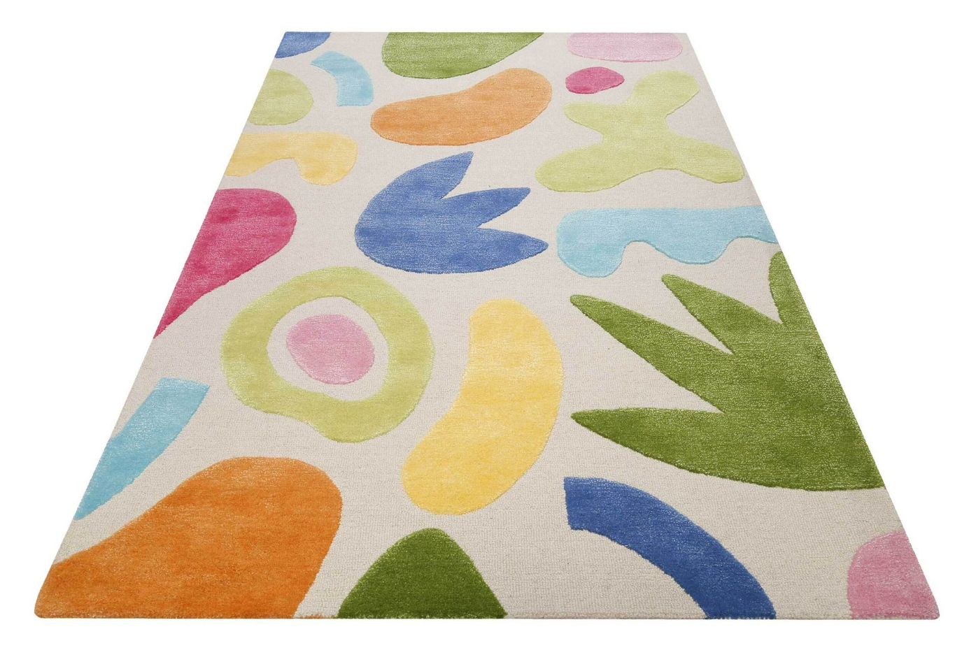 Tapis enfant à poil ras et motifs colorés ,  KIMI
