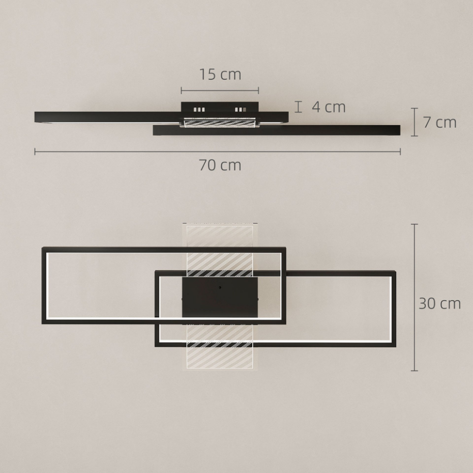 Plafonnier LED réglable avec télécommande - SUNZSHY