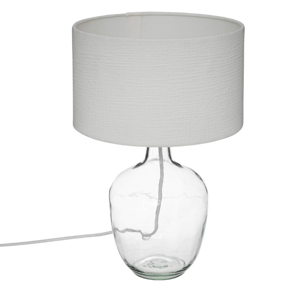 Lampe à poser verre coton design