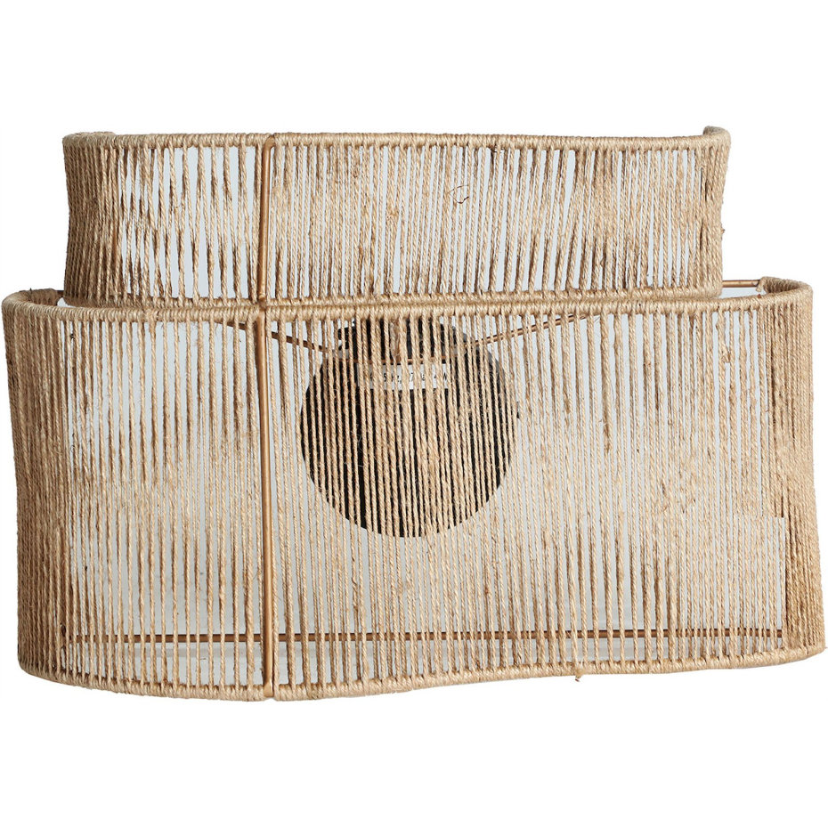 Applique murale en jute et fer