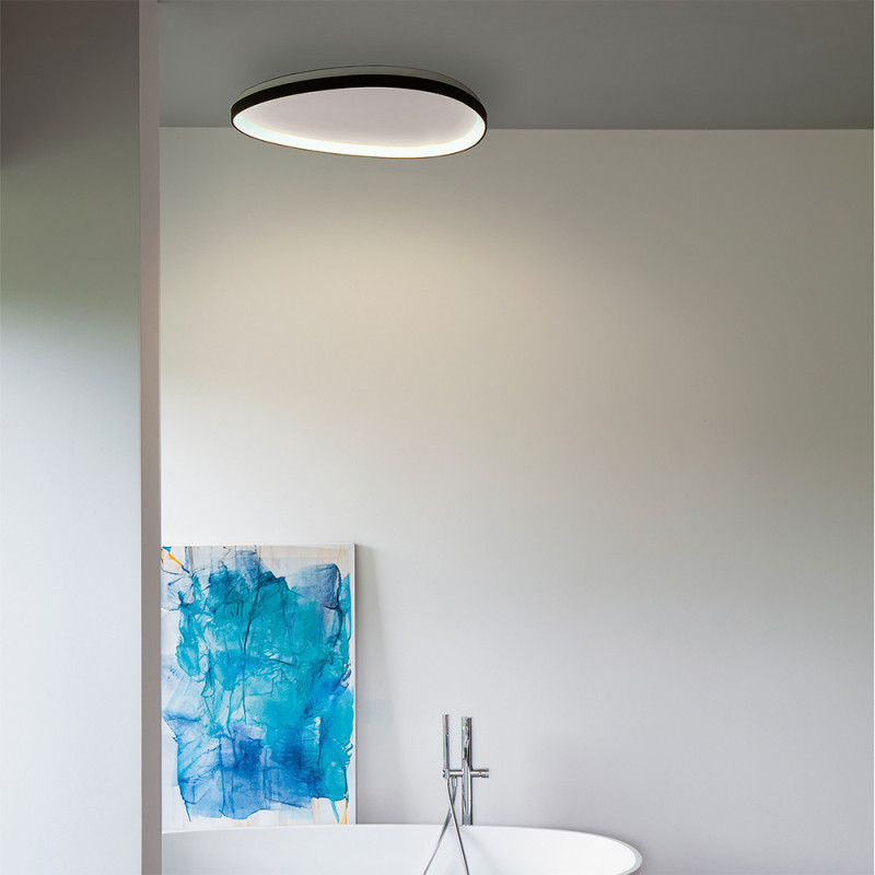 Plafonnier design led Gemini métal noir