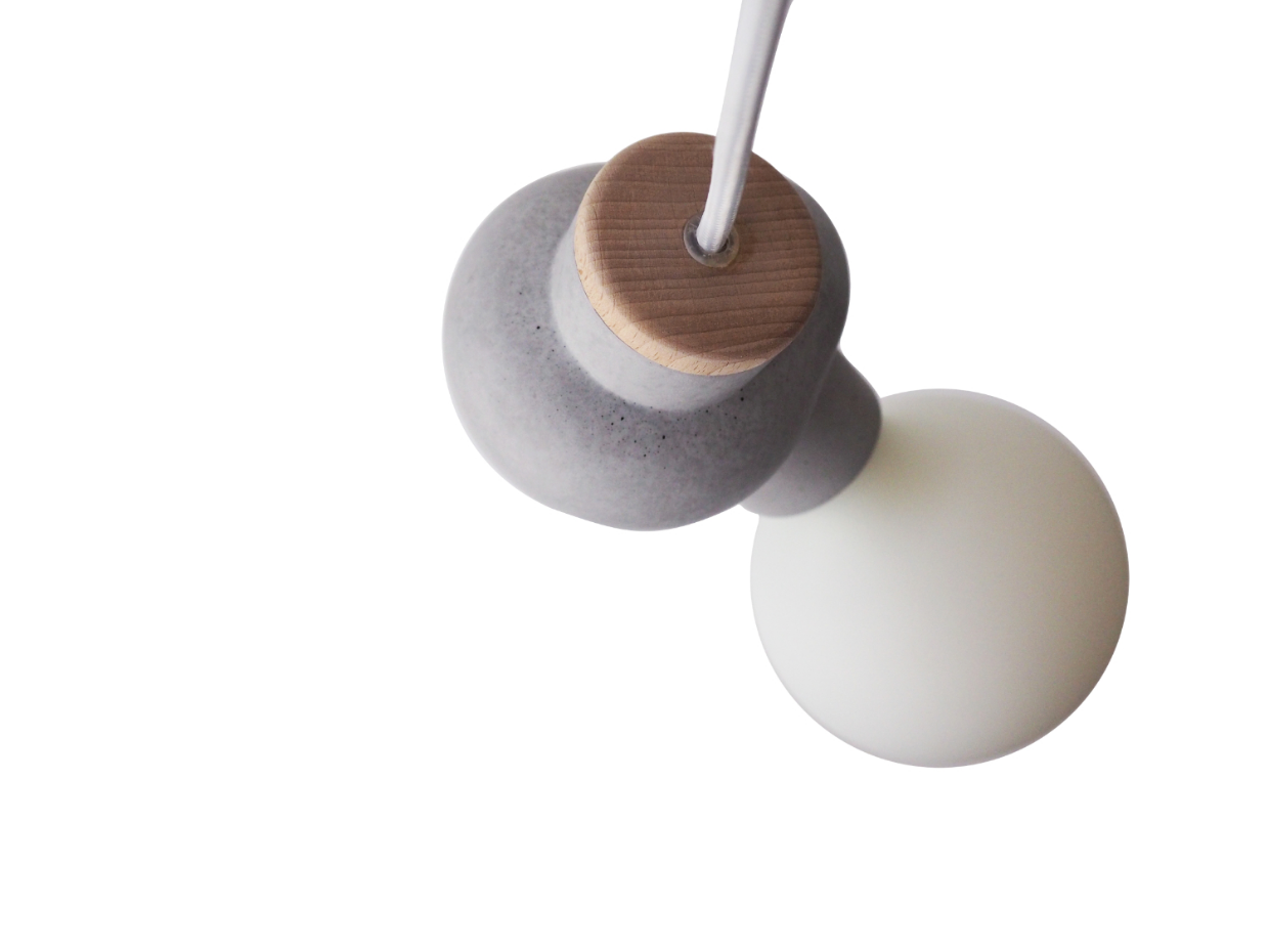 Lampe suspension béton - NŒUD