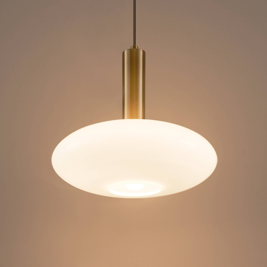 Suspension élégante à verre opalin – ZINNIA