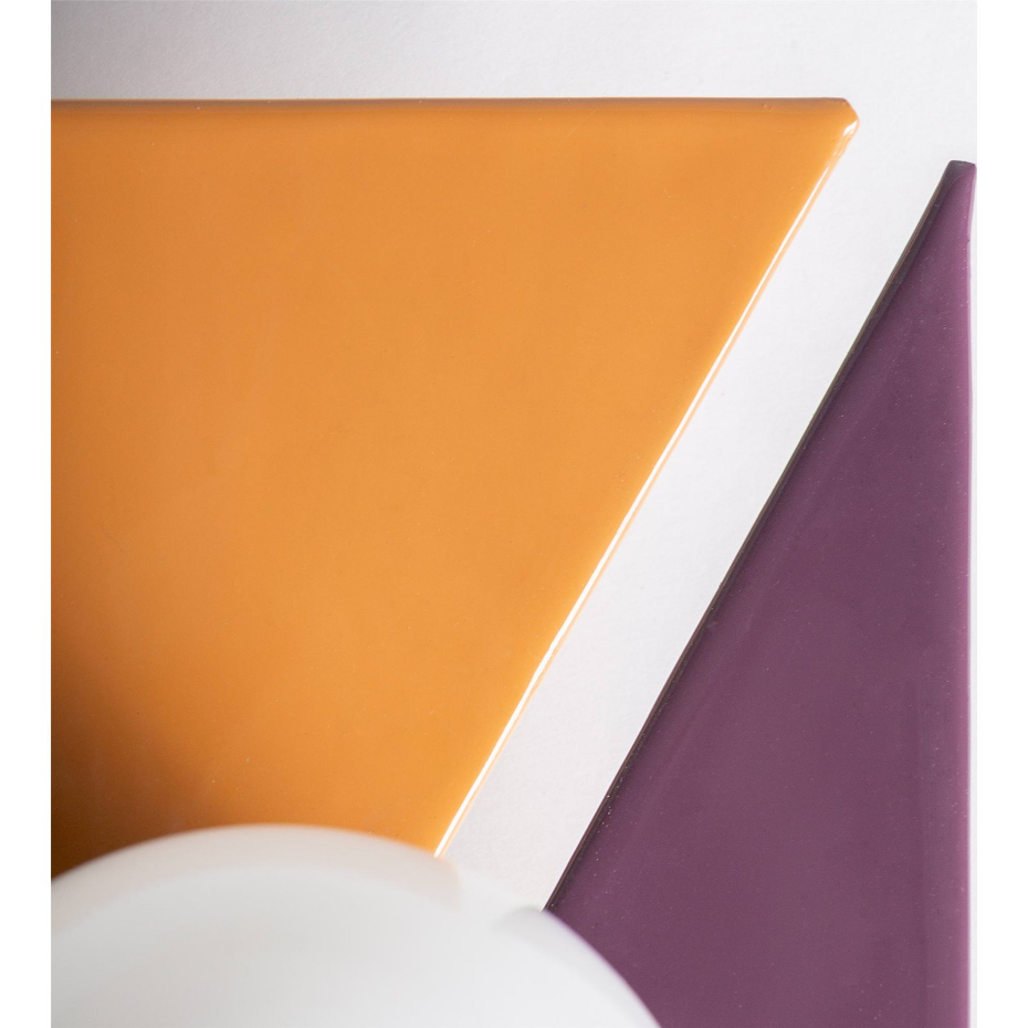 Applique murale design en fer et verre