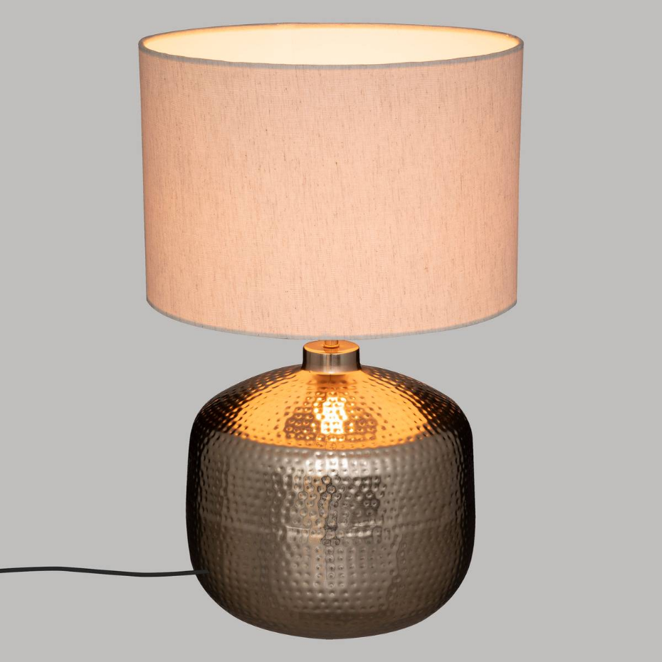 Lampe à poser métal et coton KAIS