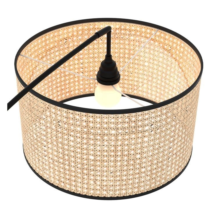 Lampadaire en rotin et métal - AIMÉE