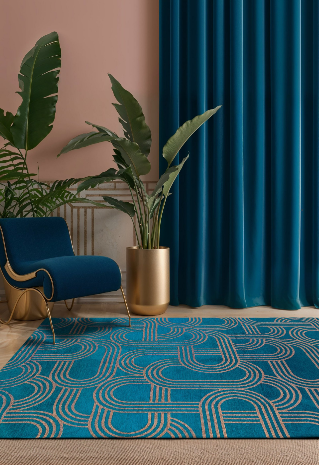 Tapis salon et chambre moderne tissé plat FEVER