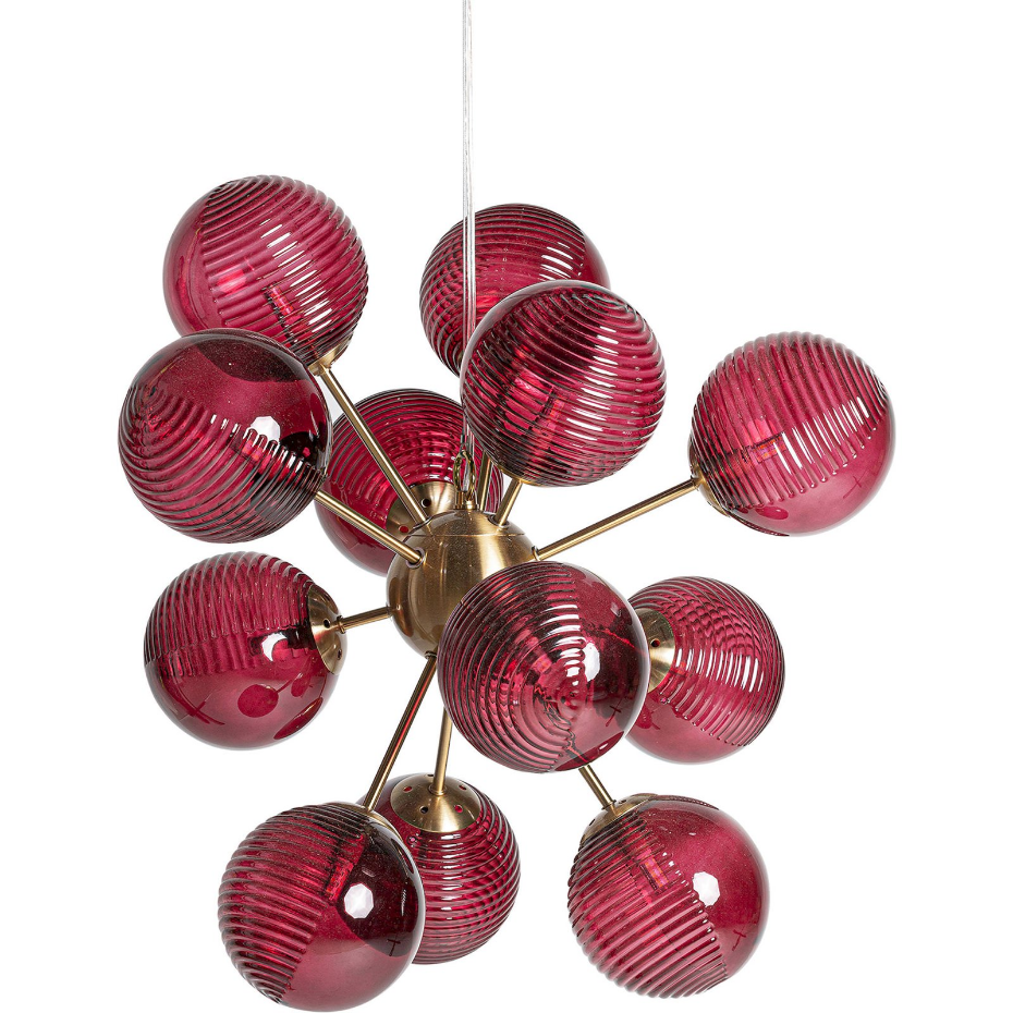 Lustre contemporain en cristal fumé pour salon