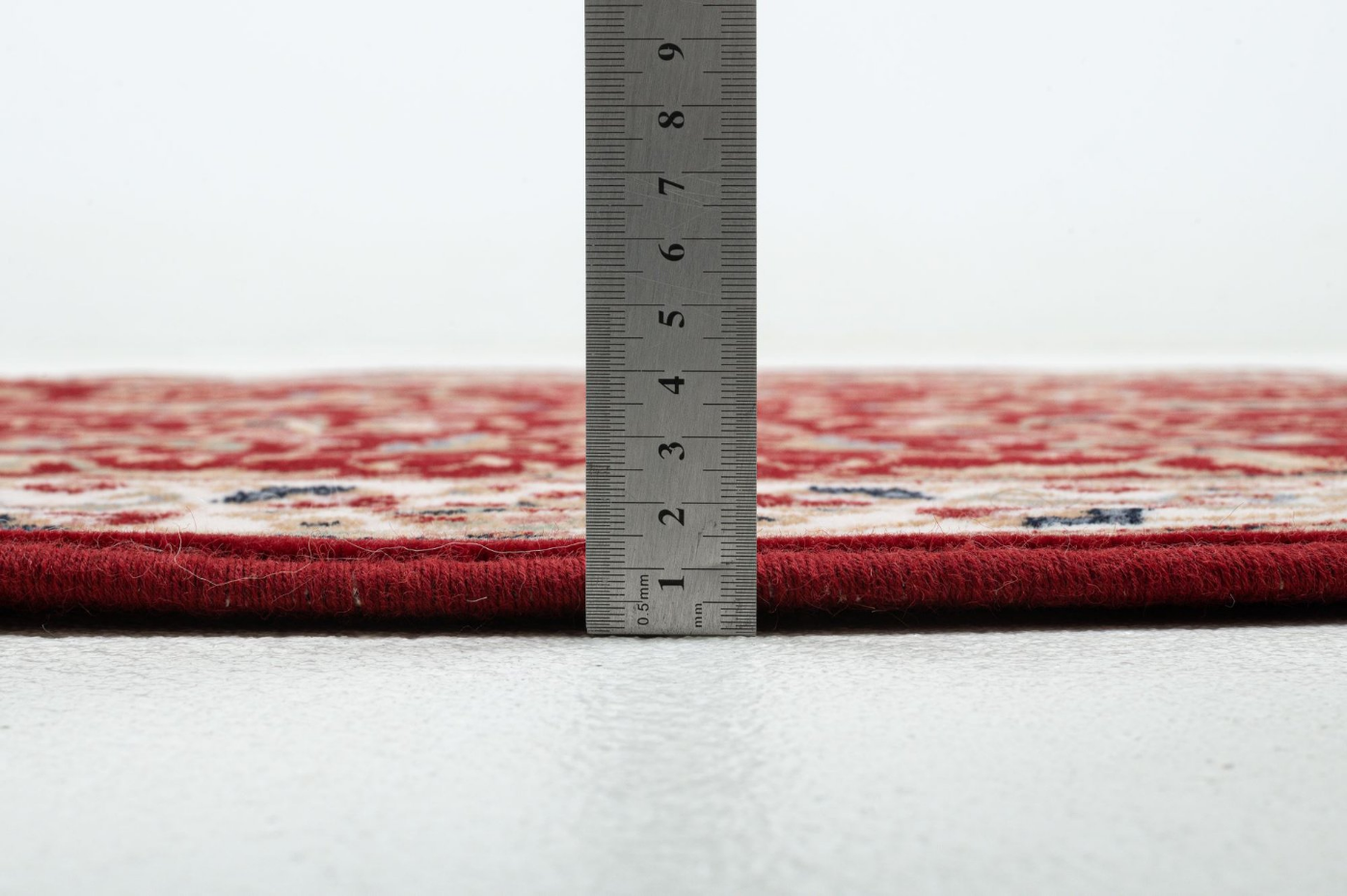Tapis d'orient floral Dolna tissé, laine, rond