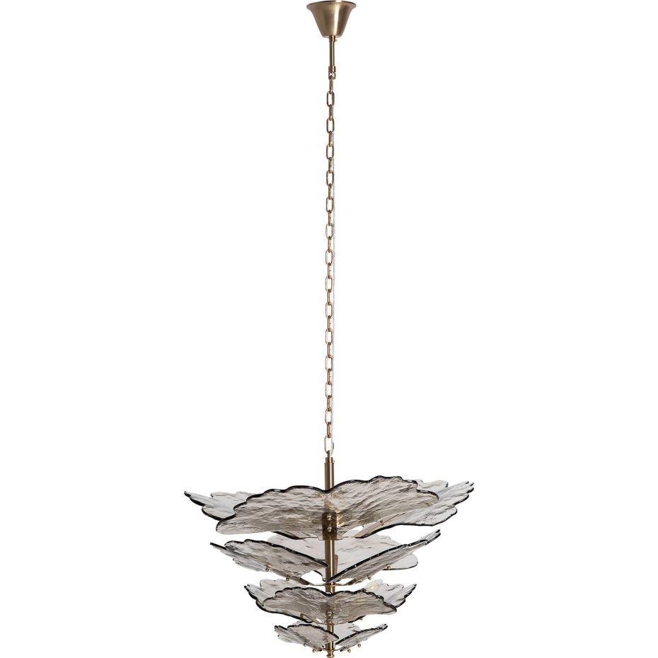 Lustre vintage en cristal finition vieillie