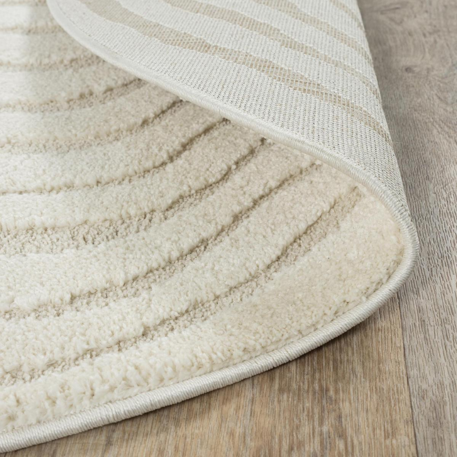 Tapis rond LYN9 SPIRATRI Tapis soyeux en relief