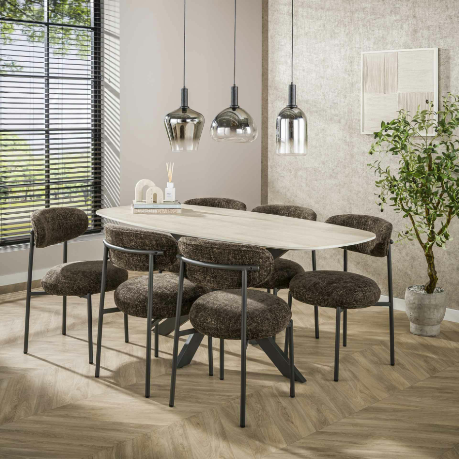 Suspension en verre fumé – 3 formes NOVA