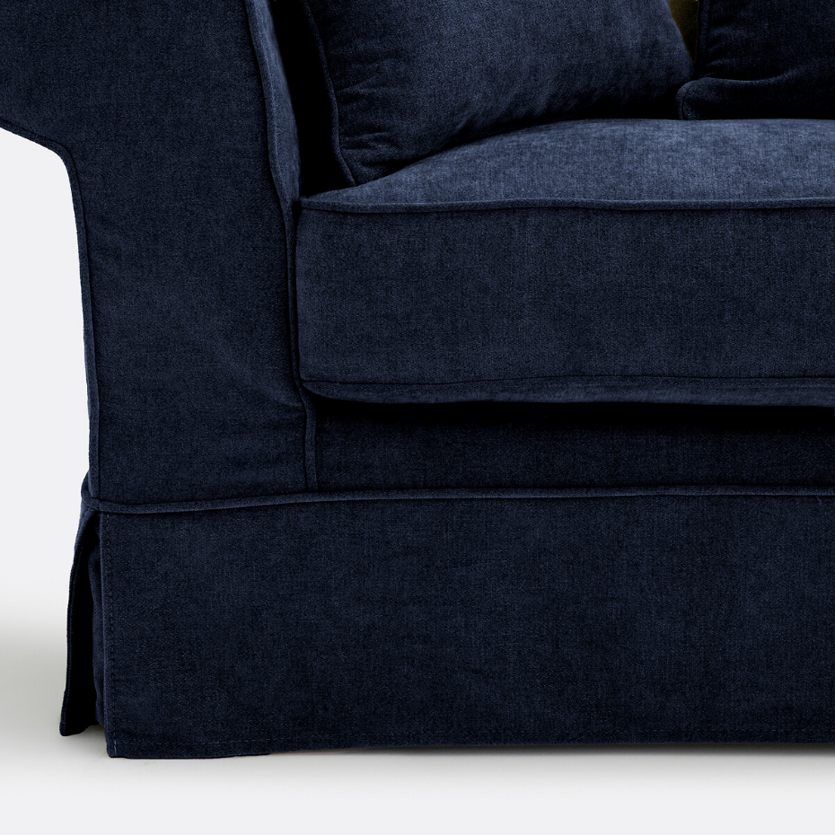 Canapé droit, convertible, 2 ou 3 places, en polyester chiné, ADELIA