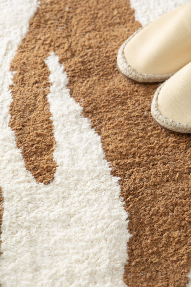 Tapis coton imprimé zébré SAFARI